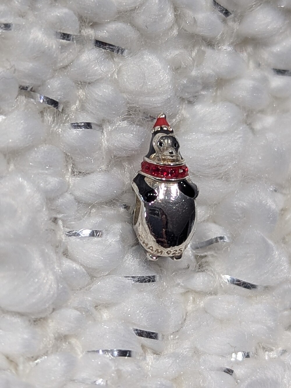 Chamilia Sterling Enamel & CZ Penguin